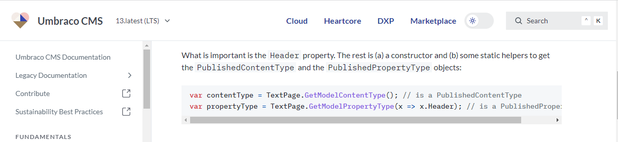 How to get Umbraco model property alias