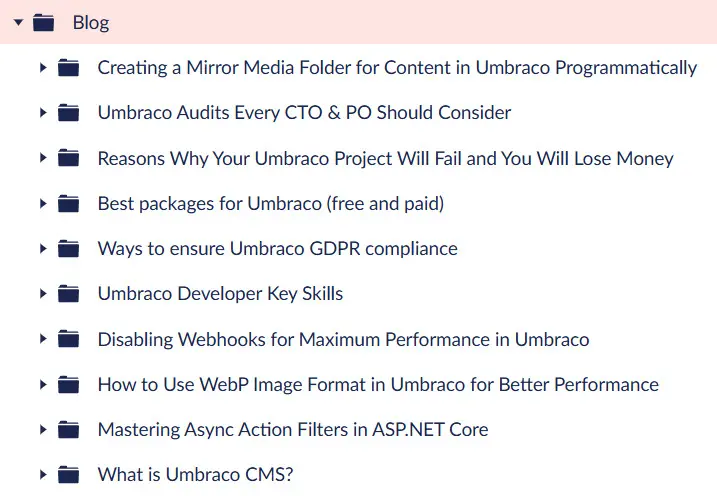 Well-Organized Umbraco Media Section, Free of Chaos