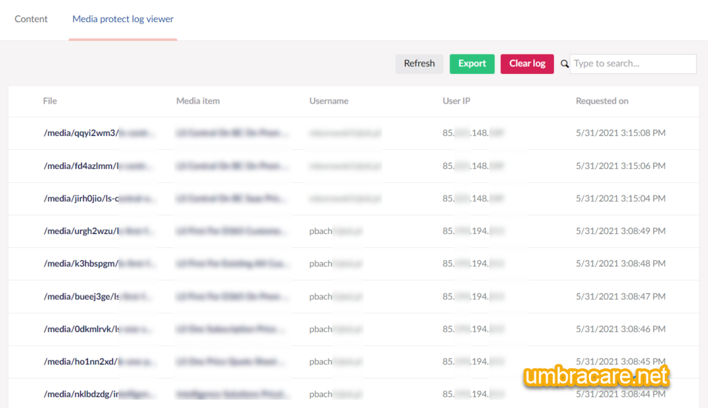 Media Protect Log Viewer